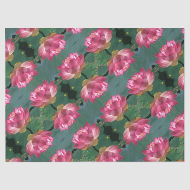De Seda Lotus rosado - Papel Tejido (Anverso)