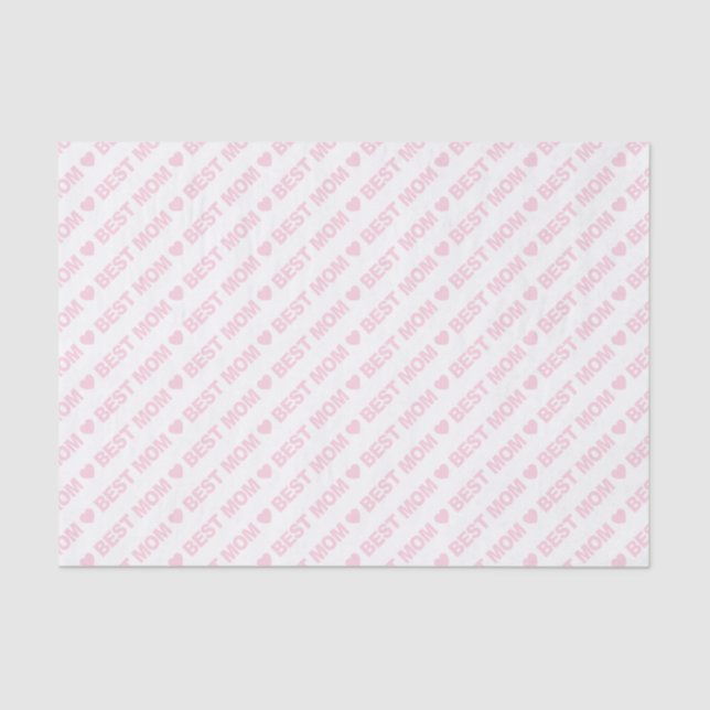 De Seda Mejor Mamá Rosa Ligero en Papel Tejido Blanco (Anverso)