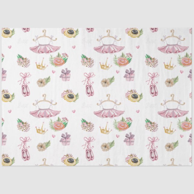 De Seda Mi pequeña Ballerina Series Diseño 3 Papel Tejido (Anverso)