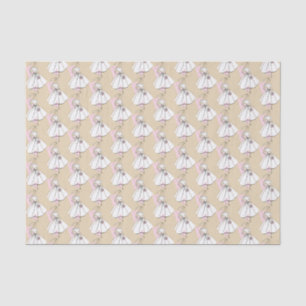 De Seda Moda Novia Neutral Papel multitisular