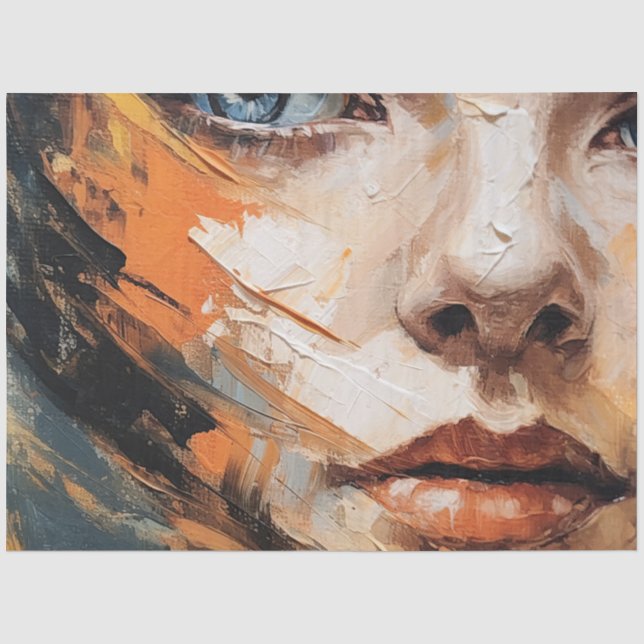 De Seda Mujer abstracta II papel tisú (Anverso)