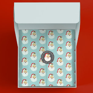 De Seda Navidades burdos Papá Noel Envuelto Papel