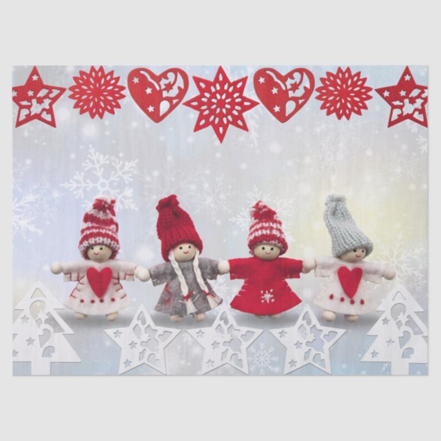 De Seda navidades muñecas papel tisular (Anverso)