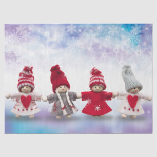 De Seda navidades muñecas papel tisular