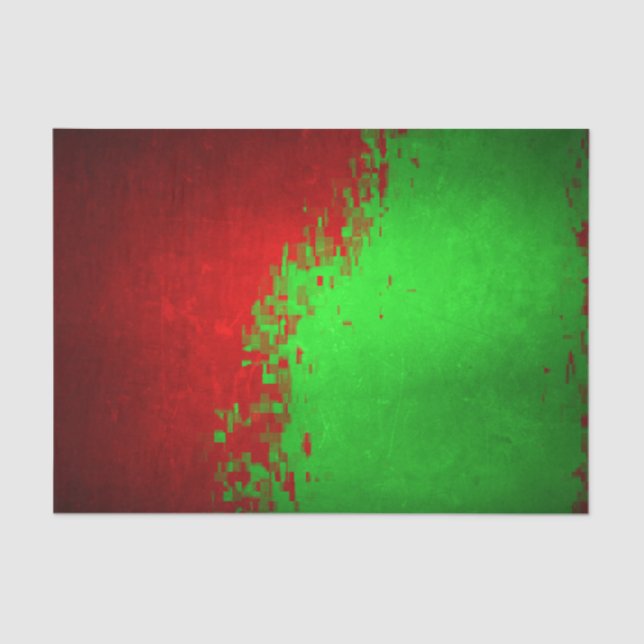 De Seda Navidades Tejiendo papel - Diseño verde rojo digit (Anverso)