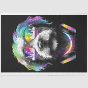 De Seda Neon Cavoodle con audífonos Papel tapón