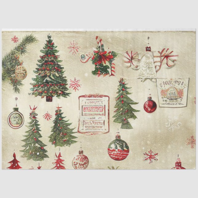 De Seda Ole Navidades Diseño Serie #3 Papel Tejido (Anverso)