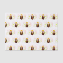 Panda Rojo Rosa Floral Mamá Papel Tejido Infantil