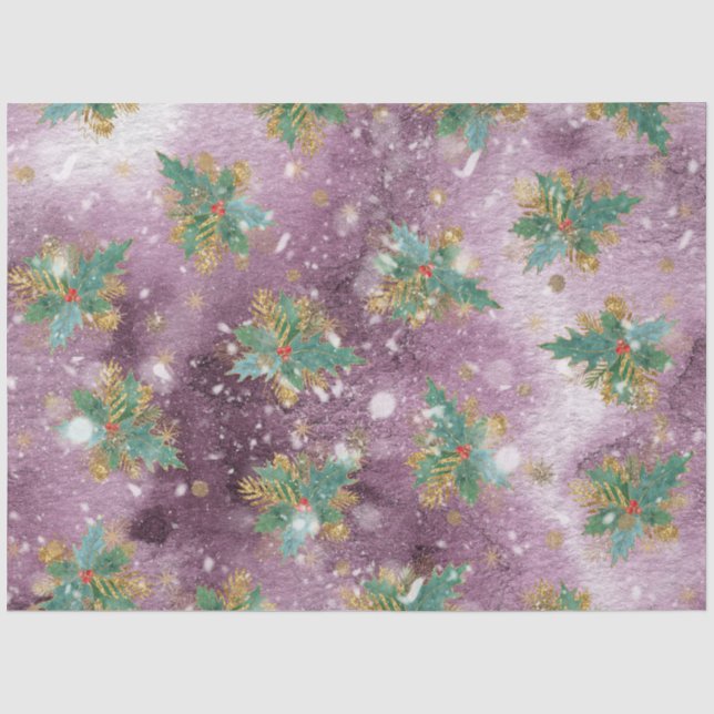 De Seda Papel Acuarela Navidad II Diseño 5 (Anverso)