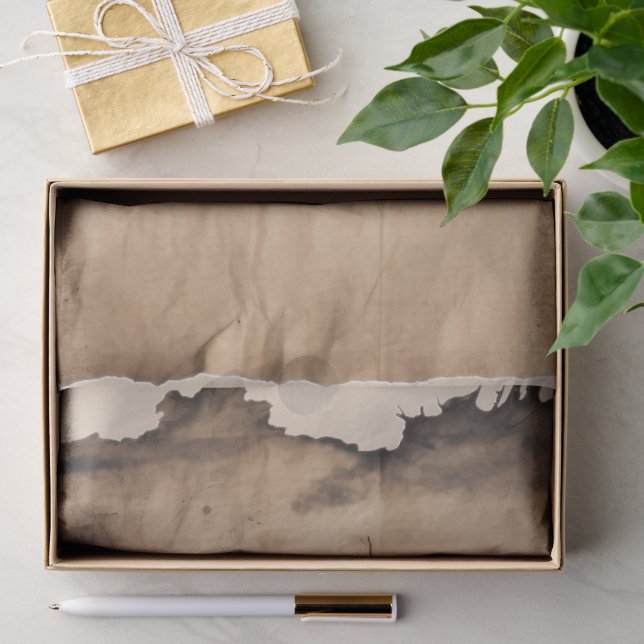 De Seda Papel artesanal con bordes quemados (Regalo )