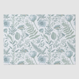 De Seda Papel azul Floral