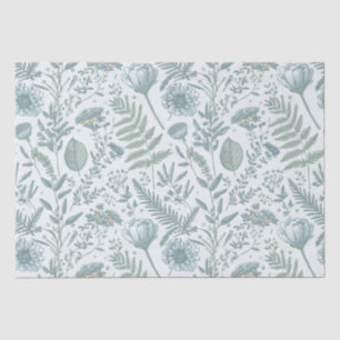 De Seda Papel azul Floral