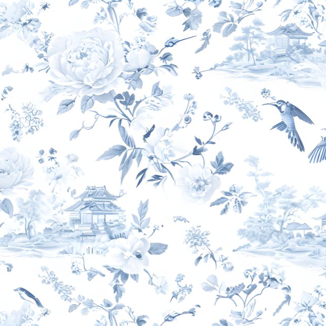 De Seda Papel Chintz Chinoiserie Light Blue Decoupage. (Subido por el creador)