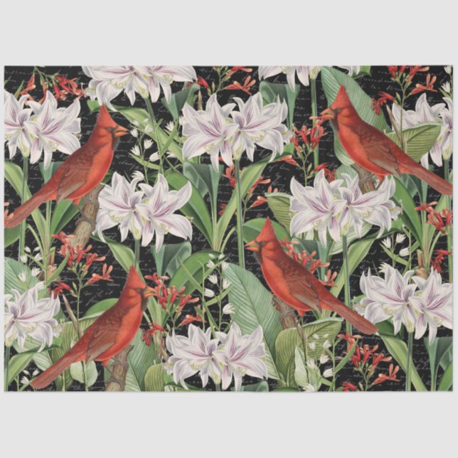 De Seda Papel colateral del cardenal moderno Amaryllis (Anverso)