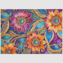 De Seda Papel colorido bizantino en el tejido artístico