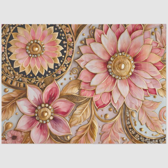 De Seda Papel colorido bizantino en el tejido artístico (Anverso)