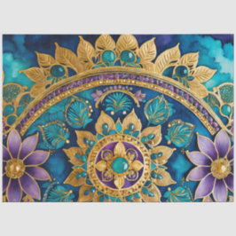 De Seda Papel colorido bizantino en el tejido artístico