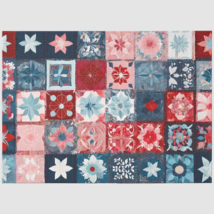 De Seda Papel colorido del tejido artístico Quilt