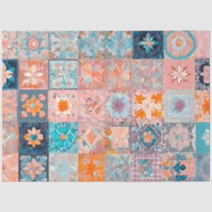 De Seda Papel colorido del tejido artístico Quilt