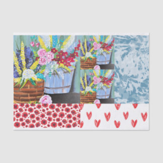 De Seda Papel colorido del tejido del patrón para DIY