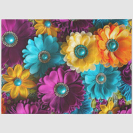 De Seda Papel colorido del tejido floral