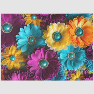 De Seda Papel colorido del tejido floral