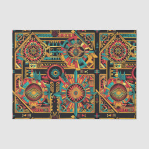 De Seda Papel cutáneo Grabado en relieve "Sueño azteca", d