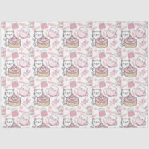 Papel cutáneo rosa y blanco para gato