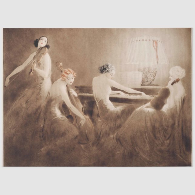 De Seda Papel decorativo Art Déco (Anverso)