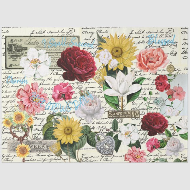 De Seda Papel decoupage para muebles (Anverso)