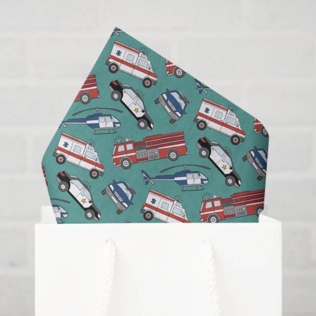 De Seda Papel decoupage para Primeros Intervinientes, Resc (Bolsa de regalo)