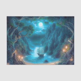 De Seda Papel decoupage Pirate Hideaway Cove