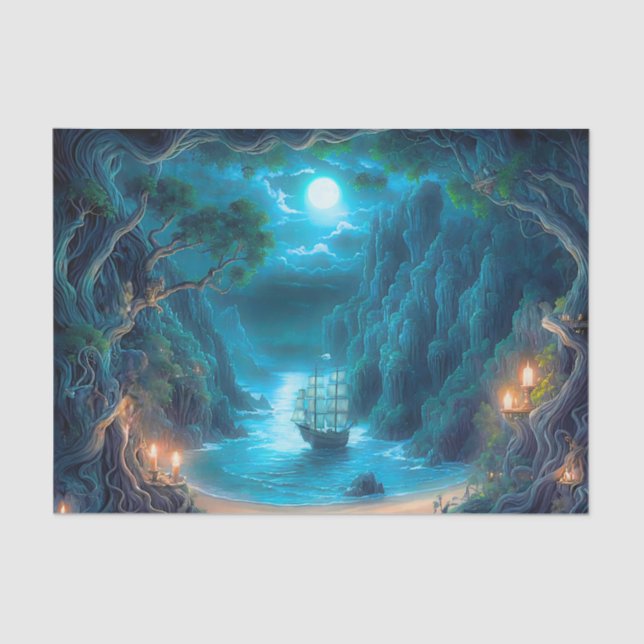 De Seda Papel decoupage Pirate Hideaway Cove (Anverso)