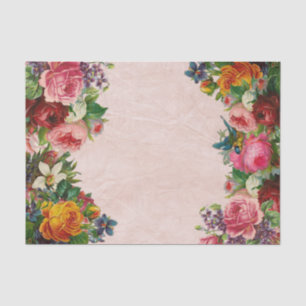 De Seda Papel del decoupage del ramo floral