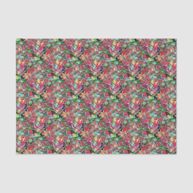 De Seda papel del poinsetta (Anverso)