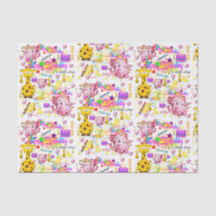 De Seda Papel del primer cumpleaños salvaje