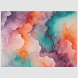 De Seda Papel del té del arte del humo colorido