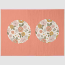 Papel del tejido del Boho Wildflowers