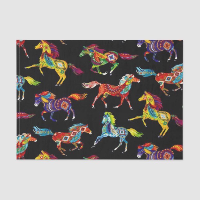 De Seda Papel del tejido del caballo (Anverso)