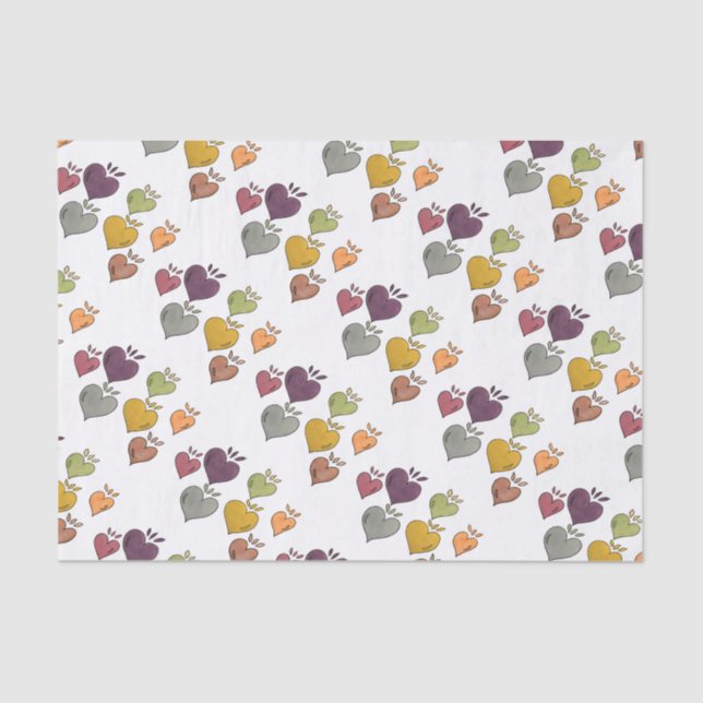 De Seda Papel del tejido del corazón (Anverso)
