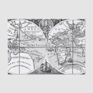 De Seda Papel del tejido del mapa antiguo