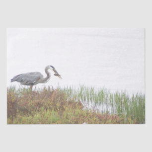 De Seda Papel del tejido del pez silvestre Great Blue Hero