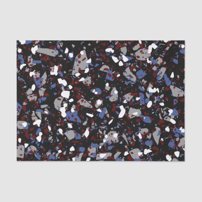 De Seda Papel del tejido del Terrazo Negro (Anverso)