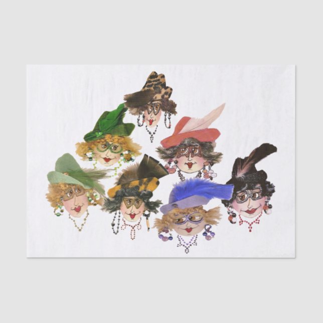 De Seda Papel del tejido femenino humorístico (Anverso)