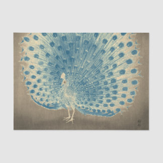 De Seda Papel del tejido PEACOCK JAPONÉS