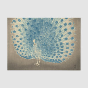 De Seda Papel del tejido PEACOCK JAPONÉS