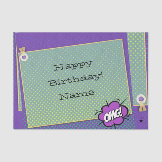 De Seda Papel del tema del cumpleaños feliz - HAMbWG (Anverso)