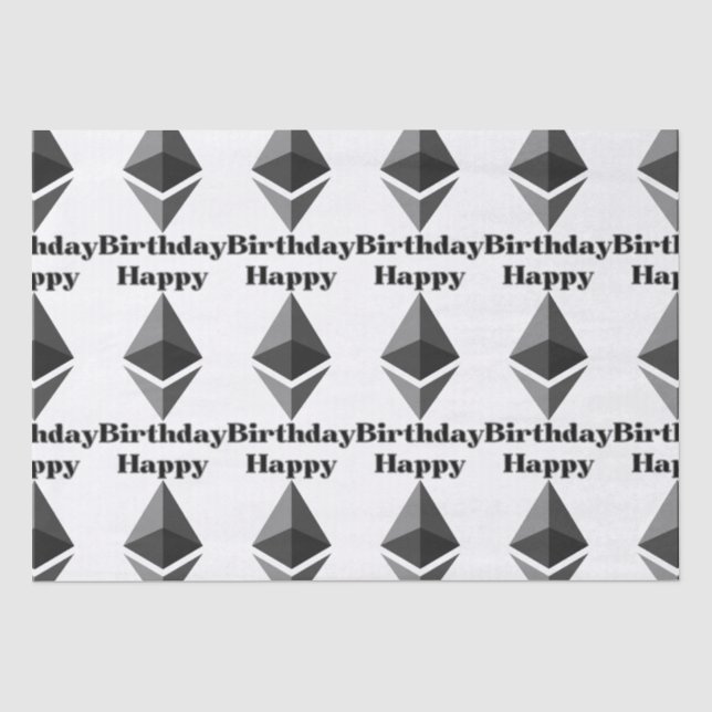 De Seda Papel del tema del icono del cumpleaños feliz (Anverso)