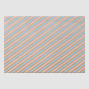 De Seda Papel elegante moderno Baby Blue Pink Stripes Kraf