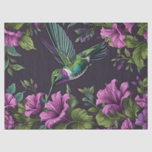 De Seda Papel Floral Colibrí 